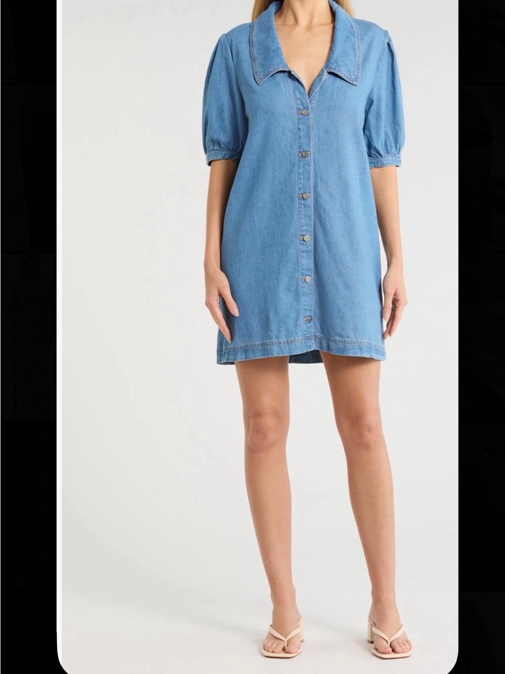 Anthropologie/Habitual Denim Button Front Dress marked $109 NWT sizes S and XS